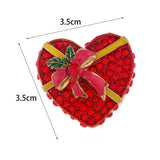 Maxbell Elegant Christmas Brooch Pins Lapel Brooch for Clothes suits Decoration Heart