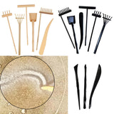 Maxbell Rake Zen Garden Sand Mini Tool Crafts Toy for Home Birthday Gift Supplies Yellow