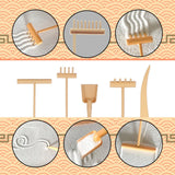 Maxbell Rake Zen Garden Sand Mini Tool Crafts Toy for Home Birthday Gift Supplies Yellow