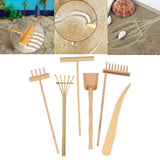 Maxbell Rake Zen Garden Sand Mini Tool Crafts Toy for Home Birthday Gift Supplies Yellow