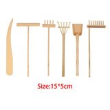 Maxbell Rake Zen Garden Sand Mini Tool Crafts Toy for Home Birthday Gift Supplies Yellow