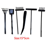 Maxbell Rake Zen Garden Sand Mini Tool Crafts Toy for Home Birthday Gift Supplies Black