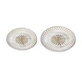 Maxbell Arabic Style Round Wood Dish Plate Dessert Fruits Serving Tray Decorative Diameter 35