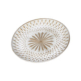 Maxbell Arabic Style Round Wood Dish Plate Dessert Fruits Serving Tray Decorative Diameter 40