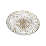 Maxbell Arabic Style Round Wood Dish Plate Dessert Fruits Serving Tray Decorative Diameter 40