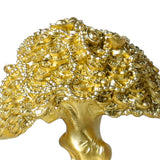 Maxbell Chinese Resin Fortune Money Tree Statue Feng Shui Decor New Year Gift Bonsai Size S