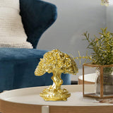 Maxbell Chinese Resin Fortune Money Tree Statue Feng Shui Decor New Year Gift Bonsai Size S
