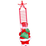 Maxbell Electric Climbing Ladder Santa Claus Doll Christmas Figurine for Xmas Tree Red Ladder