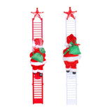 Maxbell Electric Climbing Ladder Santa Claus Doll Christmas Figurine for Xmas Tree Red Ladder