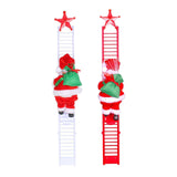 Maxbell Electric Climbing Ladder Santa Claus Doll Christmas Figurine for Xmas Tree Red Ladder