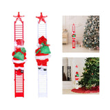 Maxbell Electric Climbing Ladder Santa Claus Doll Christmas Figurine for Xmas Tree Red Ladder