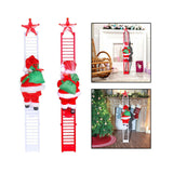 Maxbell Electric Climbing Ladder Santa Claus Doll Christmas Figurine for Xmas Tree Red Ladder