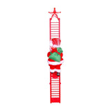 Maxbell Electric Climbing Ladder Santa Claus Doll Christmas Figurine for Xmas Tree Red Ladder