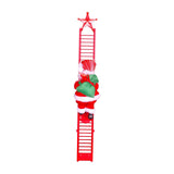 Maxbell Electric Climbing Ladder Santa Claus Doll Christmas Figurine for Xmas Tree Red Ladder