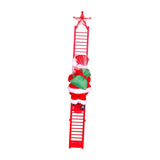 Maxbell Electric Climbing Ladder Santa Claus Doll Christmas Figurine for Xmas Tree Red Ladder