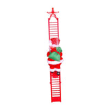 Maxbell Electric Climbing Ladder Santa Claus Doll Christmas Figurine for Xmas Tree Red Ladder