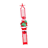 Maxbell Electric Climbing Ladder Santa Claus Doll Christmas Figurine for Xmas Tree Red Ladder
