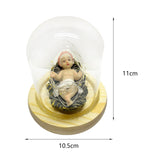 Maxbell Infant Jesus Figurine Miniature Sculpture Resin Statue for Home Decor Gifts