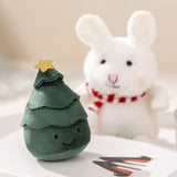 Maxbell Mini Christmas Tree Plush Toy Decoration for Festival Living Room