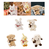 Maxbell Lovely Mini Plush Toy Soft Ornaments Gift for Home Living Room Holiday Rabbit