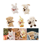 Maxbell Lovely Mini Plush Toy Soft Ornaments Gift for Home Living Room Holiday Rabbit