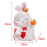 Maxbell Small Rabbit Piggy Bank Unbreakable Collection for Home Decoration Gift Lucky Rabbit L