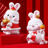 Maxbell Small Rabbit Piggy Bank Unbreakable Collection for Home Decoration Gift Lucky Rabbit L