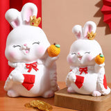 Maxbell Small Rabbit Piggy Bank Unbreakable Collection for Home Decoration Gift Lucky Rabbit L