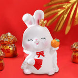 Maxbell Small Rabbit Piggy Bank Unbreakable Collection for Home Decoration Gift Lucky Rabbit L