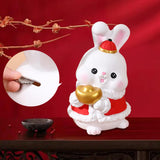 Maxbell Small Rabbit Piggy Bank Unbreakable Collection for Home Decoration Gift Ingot Rabbit S