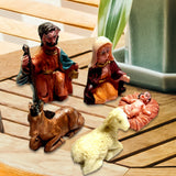 Maxbell Nativity Figurines Set Jesus Statue Christmas Ornament Gifts Christian 5Pcs