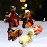 Maxbell Nativity Figurines Set Jesus Statue Christmas Ornament Gifts Christian 5Pcs