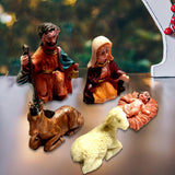 Maxbell Nativity Figurines Set Jesus Statue Christmas Ornament Gifts Christian 5Pcs