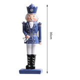 Maxbell 12inch Christmas Nutcracker Ornament Doll for Home Decor New Year Gift Blue