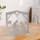 Maxbell Jesus Ornament Holy Family Statue Figurines Jesus Birth Argent Style A
