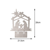 Maxbell Jesus Ornament Holy Family Statue Figurines Jesus Birth Argent Style B