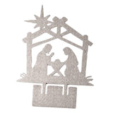 Maxbell Jesus Ornament Holy Family Statue Figurines Jesus Birth Argent Style B