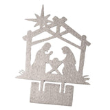 Maxbell Jesus Ornament Holy Family Statue Figurines Jesus Birth Argent Style B