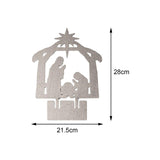 Maxbell Jesus Ornament Holy Family Statue Figurines Jesus Birth Argent Style C