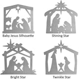 Maxbell Jesus Ornament Holy Family Statue Figurines Jesus Birth Argent Style C
