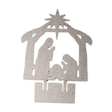 Maxbell Jesus Ornament Holy Family Statue Figurines Jesus Birth Argent Style C