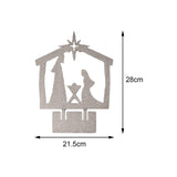 Maxbell Jesus Ornament Holy Family Statue Figurines Jesus Birth Argent Style D