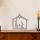 Maxbell Jesus Ornament Holy Family Statue Figurines Jesus Birth Argent Style D