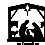 Maxbell Jesus Ornament Holy Family Statue Figurines Jesus Birth Black Style A