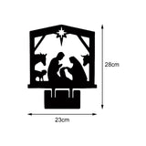 Maxbell Jesus Ornament Holy Family Statue Figurines Jesus Birth Black Style A