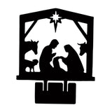 Maxbell Jesus Ornament Holy Family Statue Figurines Jesus Birth Black Style A