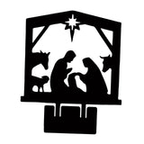 Maxbell Jesus Ornament Holy Family Statue Figurines Jesus Birth Black Style A