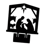Maxbell Jesus Ornament Holy Family Statue Figurines Jesus Birth Black Style A