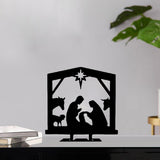 Maxbell Jesus Ornament Holy Family Statue Figurines Jesus Birth Black Style A