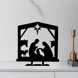 Maxbell Jesus Ornament Holy Family Statue Figurines Jesus Birth Black Style A